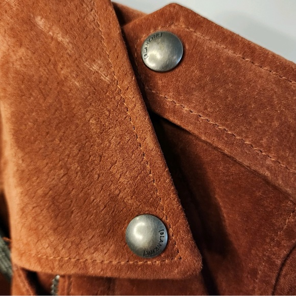 BLANK NYC Genuine Suede Fringed Moto Jacket - Rust - Picture 4 of 15